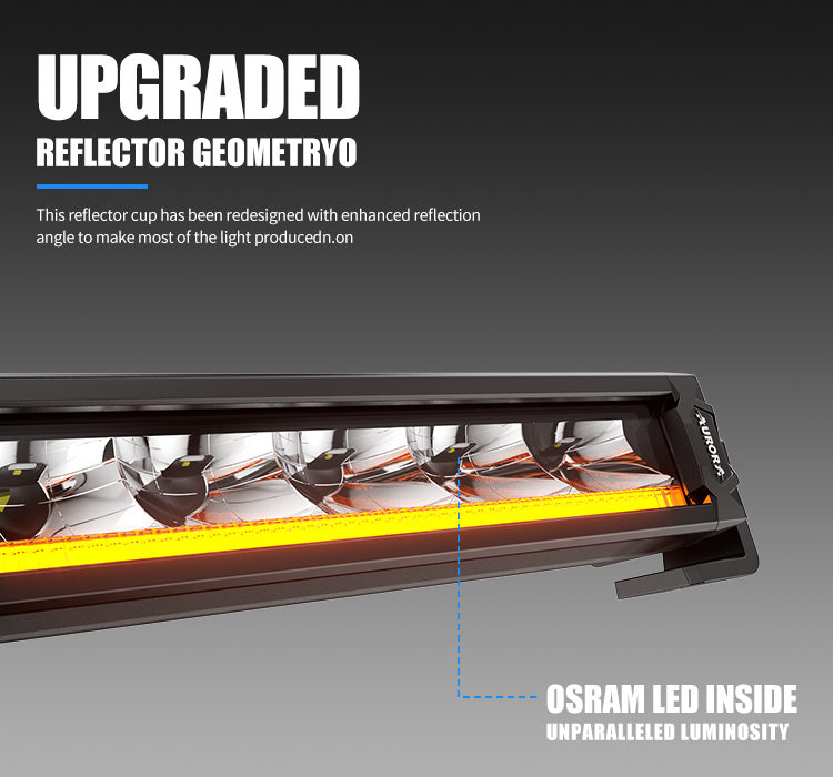 Aurora 10 inch Singal Row Off Road Lights Car Off Road Auto LED Light Bar